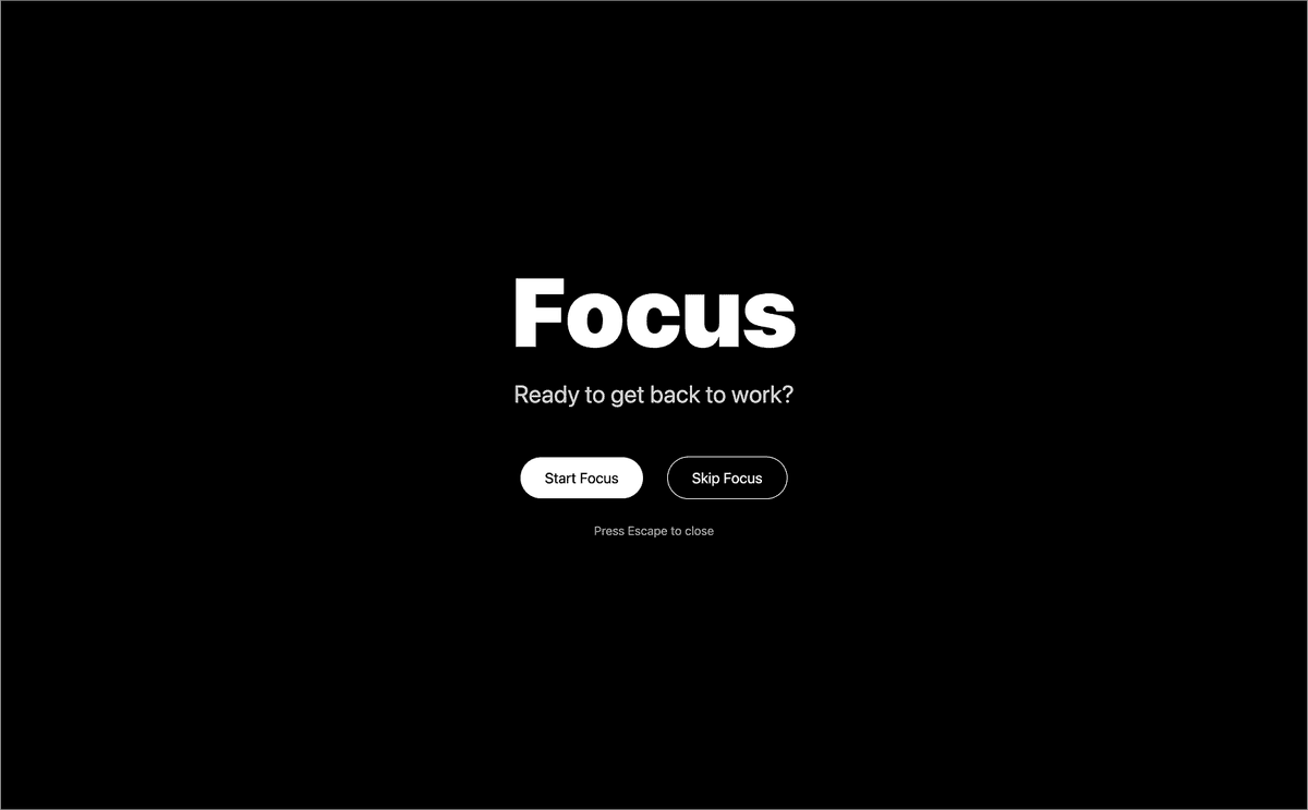 Fullscreen Session Notification