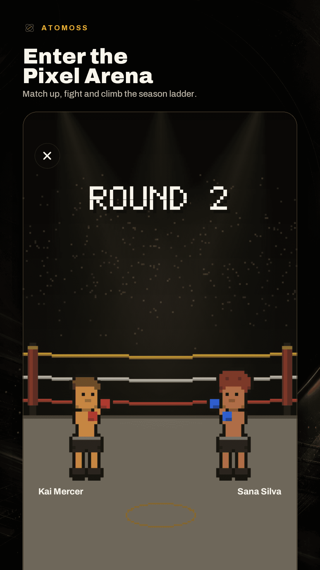 Atomoss mobile Pixel Arena fight
