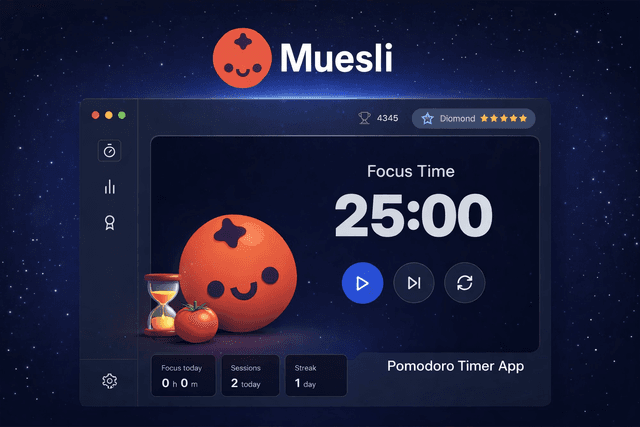 Muesli Pomodoro App